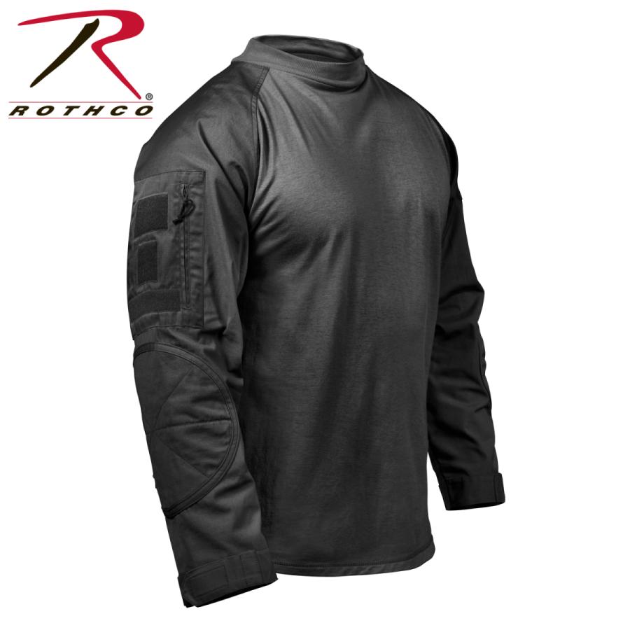 コンバットシャツ　サバゲー　ミリタリー　Rothco ロスコ Tactical Airsoft Combat Shirt　Black｜pkwave｜02