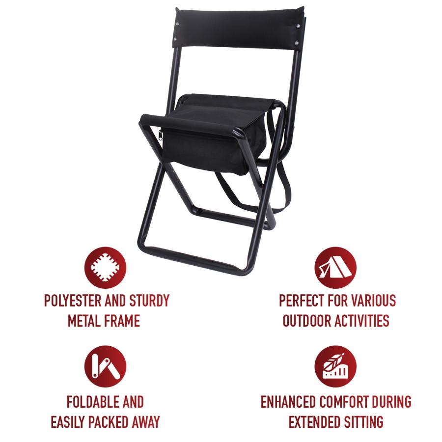 Rothco 折りたたみ式キャンプスツール Rothco 折りたたみ椅子 ポーチ付