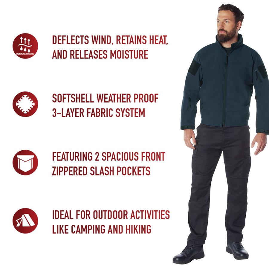 ロスコ ミリタリージャケット ソフトシェルジャケット ROTHCO Covert Ops Lightweight Soft Shell Jacket | ROTHCO | 16