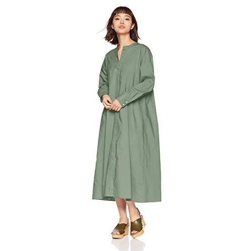 残りわずか Beauty Natural Basic ナチュラルビューティーベー 日 グリーン レディース バンドカラーシャツワンピース差込 ワンピース ナチュラルビューティーベーシック ワンピース チュニック Funmathclub Com
