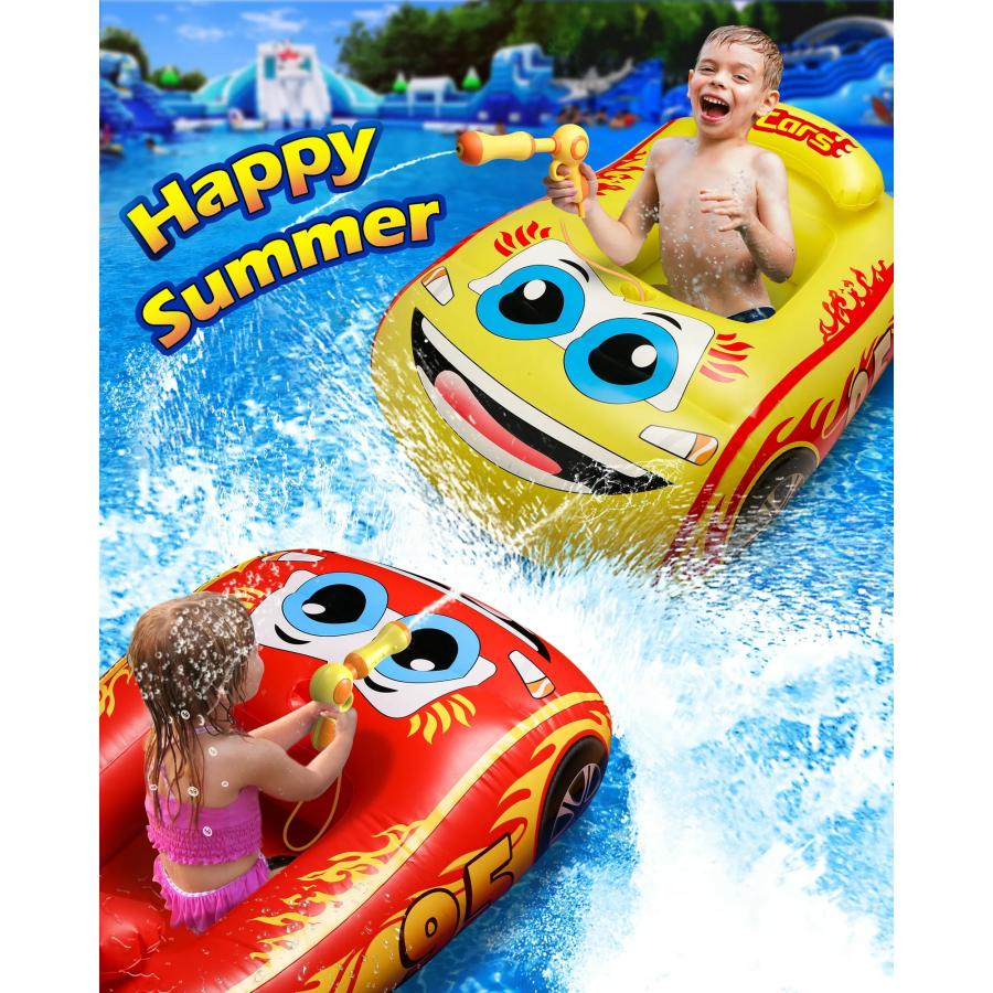 Hot Bee Inflatable Swimming Pool Float Cute Car Boat Floats ホットビー インフレータブル スイミング プールフロート キュート カーボート フロート_1