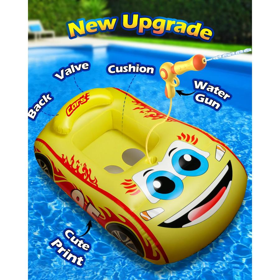 Hot Bee Inflatable Swimming Pool Float Cute Car Boat Floats ホットビー インフレータブル スイミング プールフロート キュート カーボート フロート_3