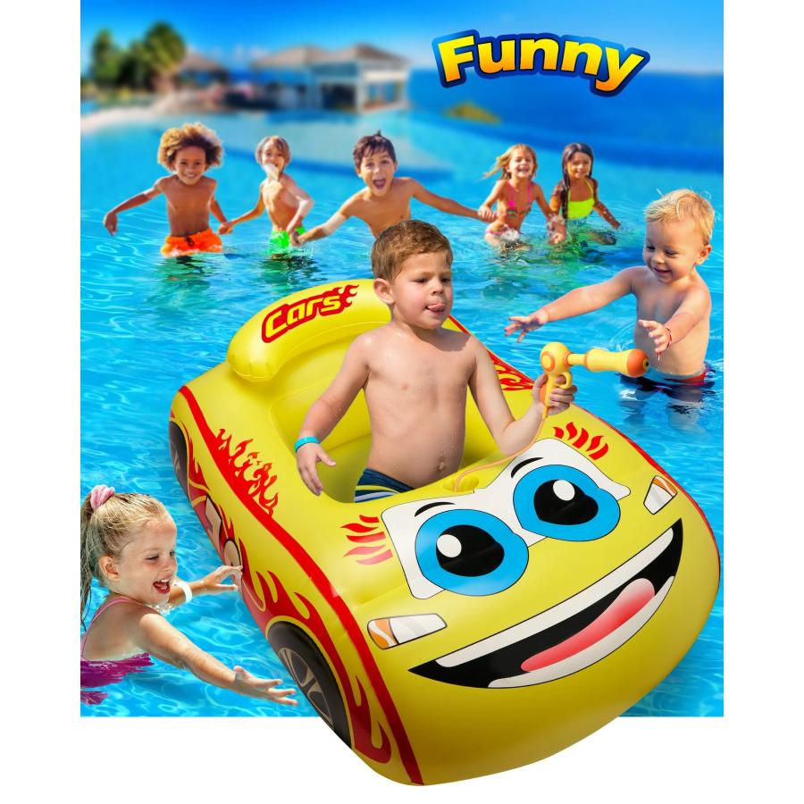 Hot Bee Inflatable Swimming Pool Float Cute Car Boat Floats ホットビー インフレータブル スイミング プールフロート キュート カーボート フロート_4