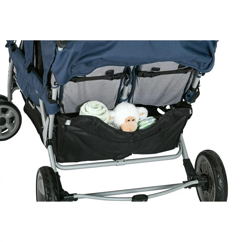 Gaggle Jamboree 6-Seat Folding Stroller with Canopy Navy/Gray