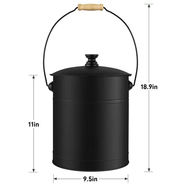 Amagabeli Ash Bucket with Lid Outdoor and Indoor Coal Bucket for Fireplace Small Fire Bucket  アマガバリ 屋外・屋内用両用 金属製灰バケツ｜pl-luxury｜02
