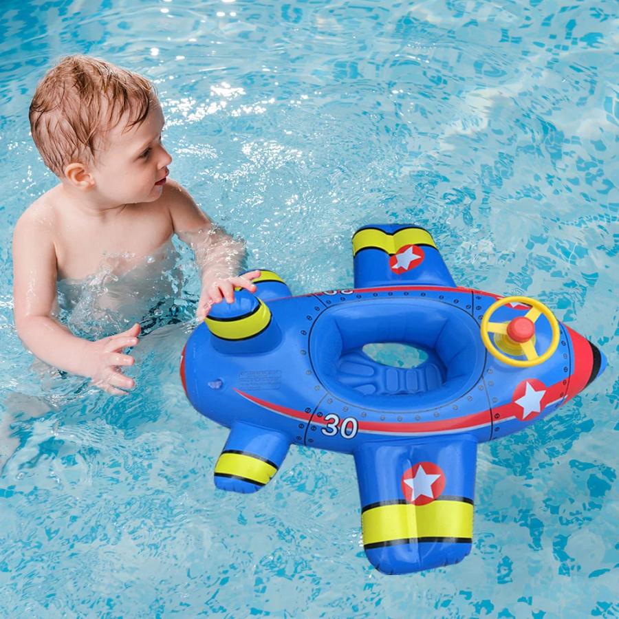 Wishtime Baby Inflatable Pool Float Airplane Swimming Float Boat ウィッシュタイム ベビー プールフロート エアープレーン スイミング フロート ボート_5