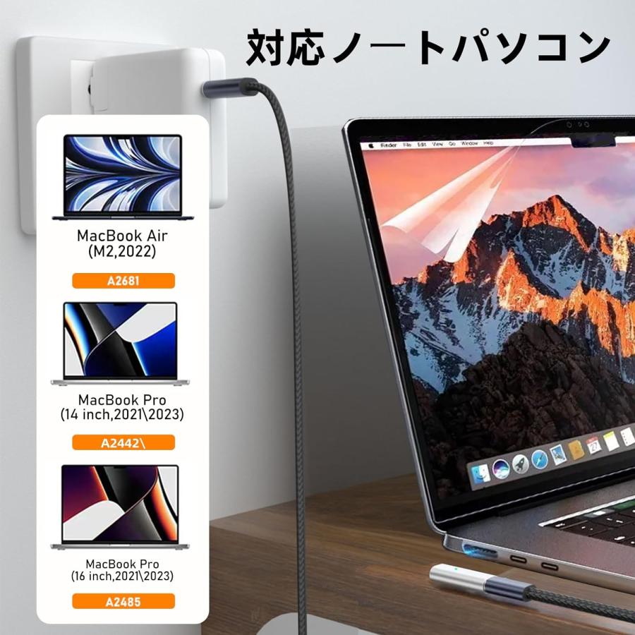 USB C to Magsafe 3 140W 充電 アダプタ 磁気 充電器 2021 MacBook Pro
