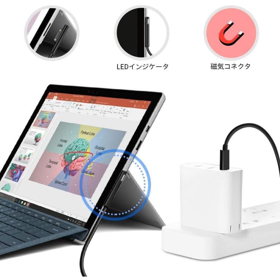 爆買い新作爆買い新作Surface サーフェス 充電ケーブル (1.8m) USB-C オス 黒 白 PD 急速充電 45w15v以上のPD充電器が必要 Connect To TYPE-C 15VPD充電に対応 PCケーブル、コネクタ 充電ケーブル Type-C to Surface PD対応 1.8m