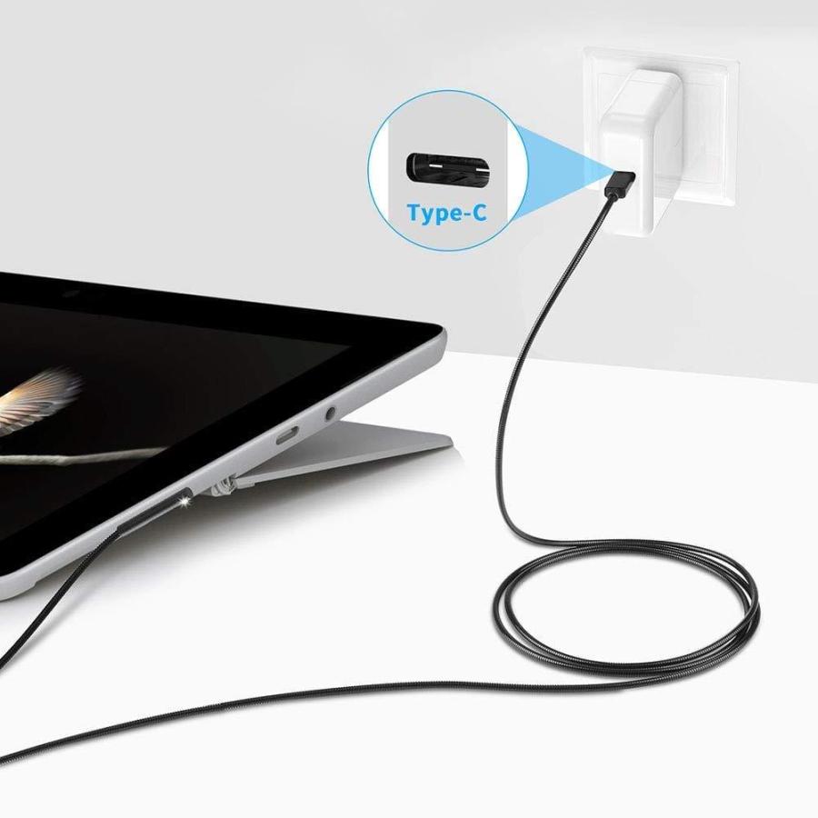 Surface USB-C オス PD 急速充電ケーブル 1.8m 45w15v以上のPD