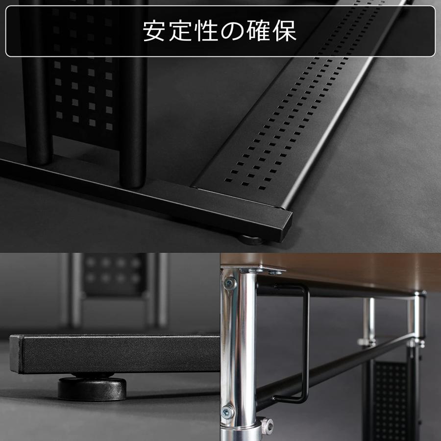 ( バウヒュッテ ) ゲーミングデスクHD ローデスク 昇降式 BHD-1000HDL-BK ( 幅 100 × 奥行 60 高さ 【デュアルモータースタンデ】