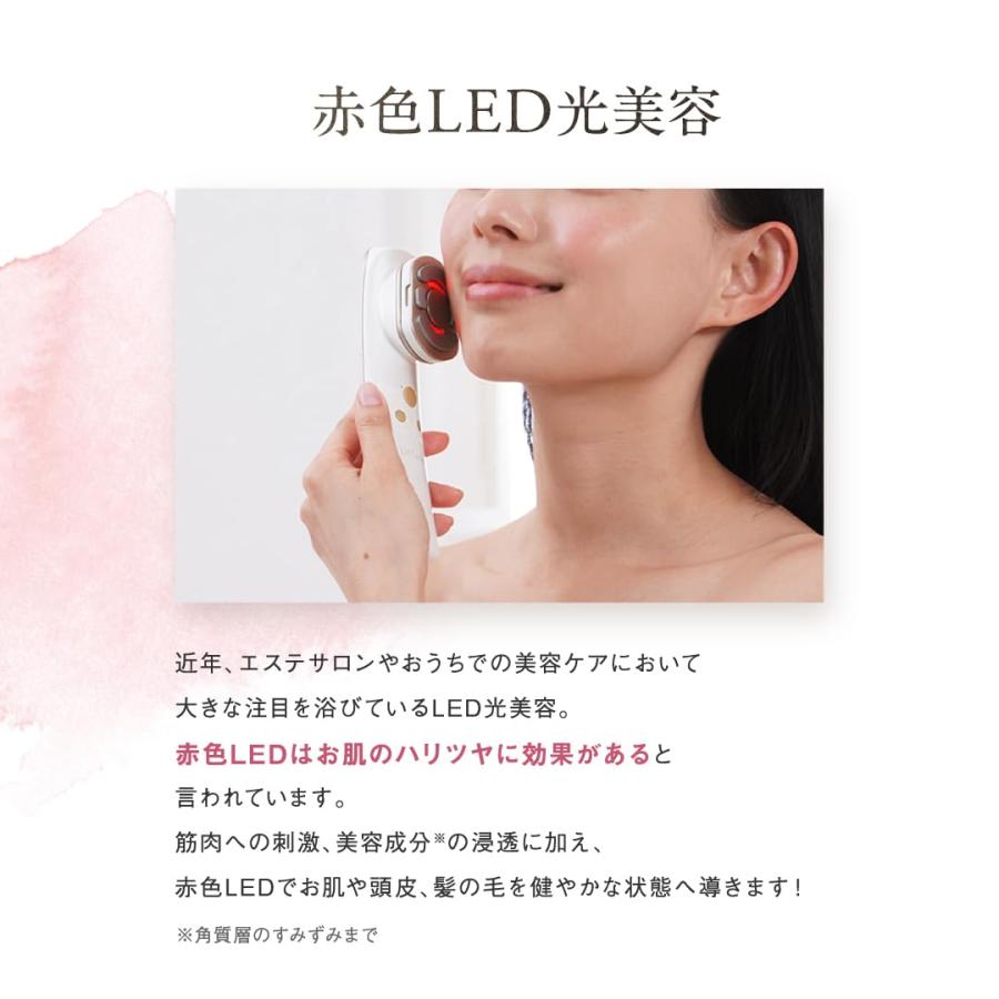 LifTone (ホワイト) リフトーン 1台で顔・頭皮・髪の毛のケア可能 防水 
