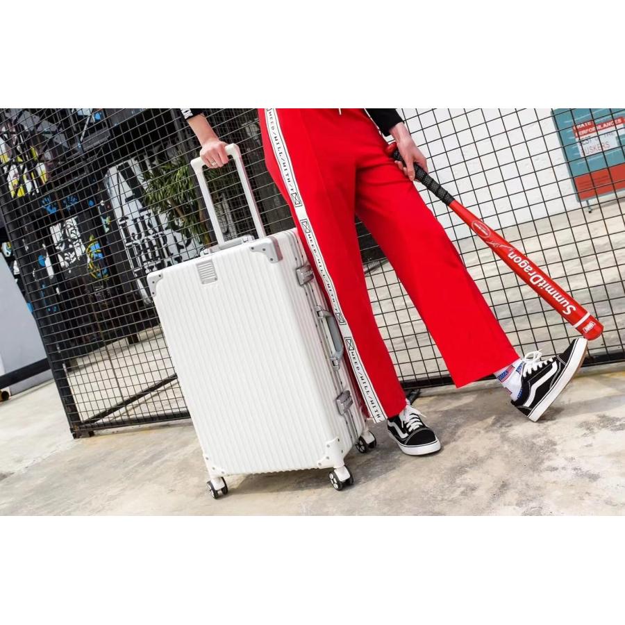 ［LNMLAN] スーツケース アルミフレーム キャリー ケース シルバー LNMLAN] スーツケース アルミフレーム キャリー ケース シルバー