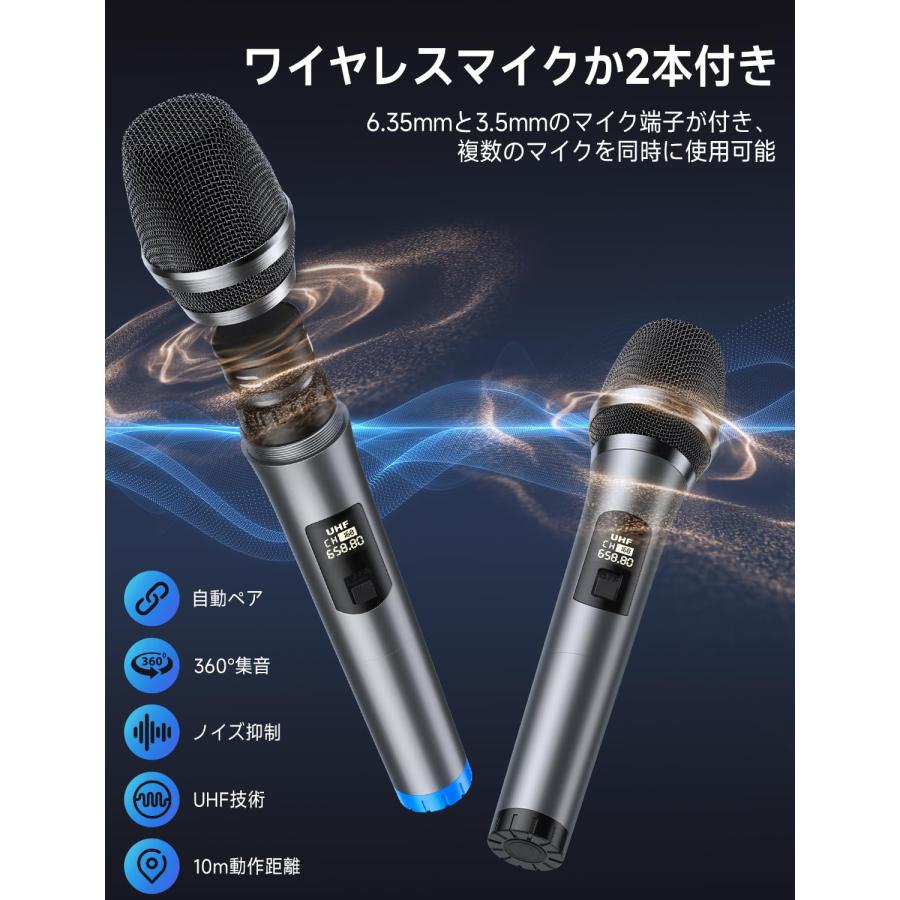 JYX ワイヤレスマイク スピーカーセット 拡声器 Bluetooth 5.0 JYX ワイヤレスマイク スピーカーセット 拡声器 Bluetooth 5.0