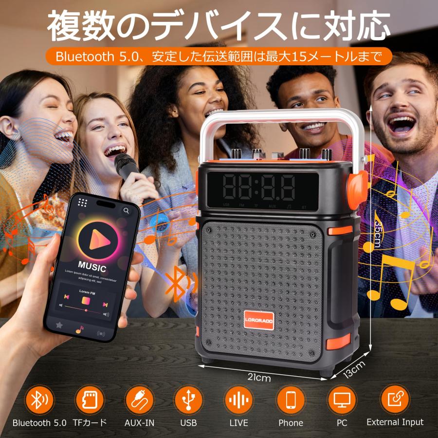 2024年モデル】 ワイヤレスマイク スピーカーセット Bluetooth5 2024年モデル】 ワイヤレスマイク スピーカーセット Bluetooth5