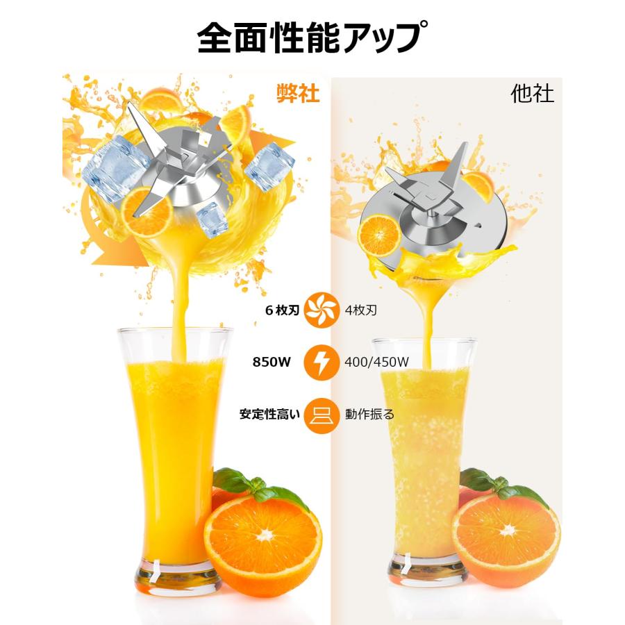 大容量650ML 850Wハイパワー 11in1ジューサーミキサー ジューサー ミキサー【1台多役・850W ハイパワー ·6in1&650ML大