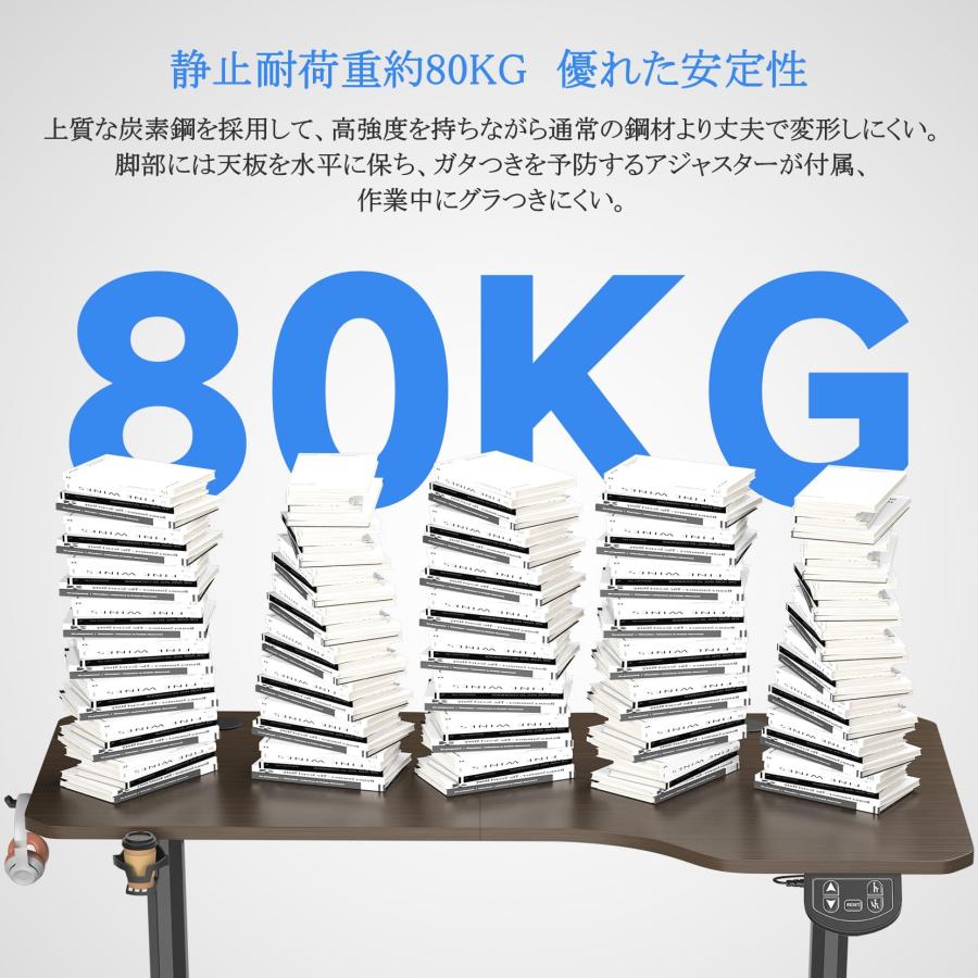 Dripex 電動昇降デスク 幅160cm 奥行75cm 簡単組立 昇降デスク 