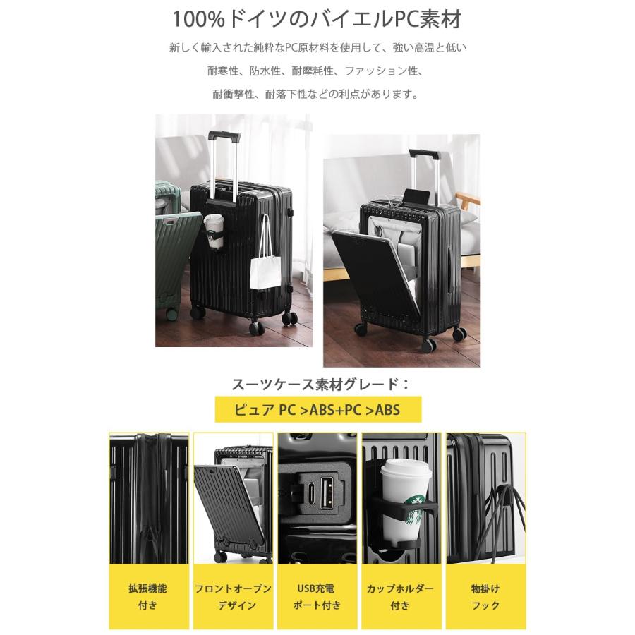 [DIKA] キャリーケース 機内持込 スーツケース フロントオープン 拡張機能 楽天市場】[DIKA]スーツケース片開き機内持ち込みサイズ拡張機能