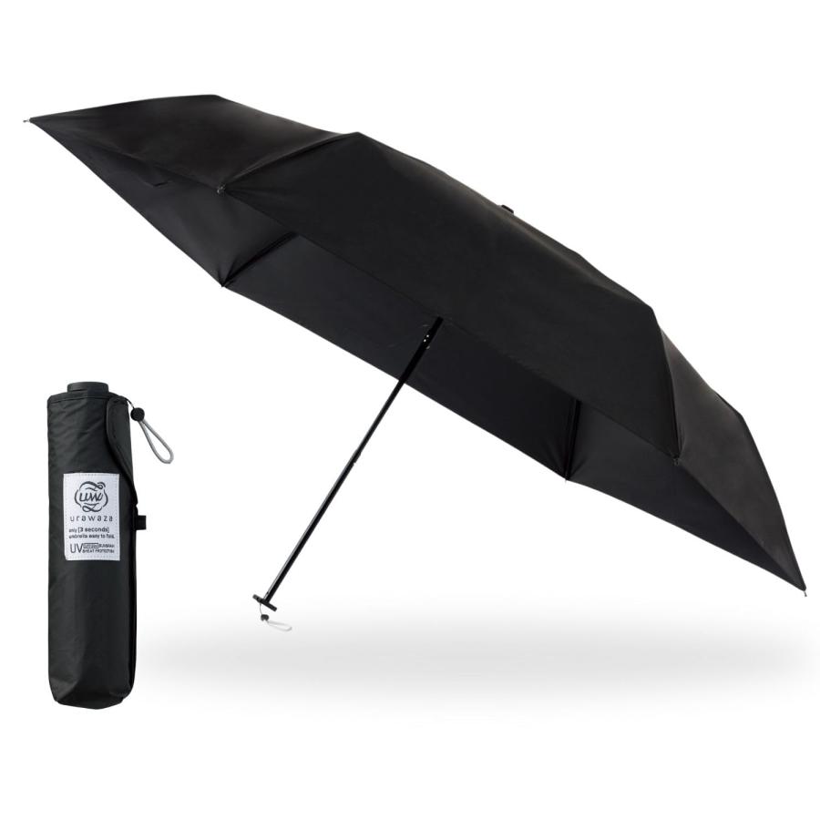 ムーンバット]3秒でたためる傘 urawaza 日傘 自動開閉 遮熱 遮光100 UV