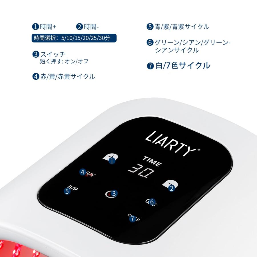 LIARTY 7色led美容マスク 美顔器 家庭用LED美容器 美容家電 友人