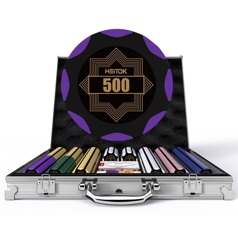 HEITOK ポーカーチップ500枚セット！ Amazon | HEITOK ポーカーチップ 500枚 カジノ 14g クレイ