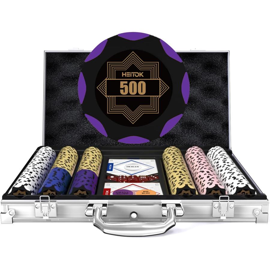 HEITOK ポーカーチップ 300枚 14g ポーカーセット ナンバー付き