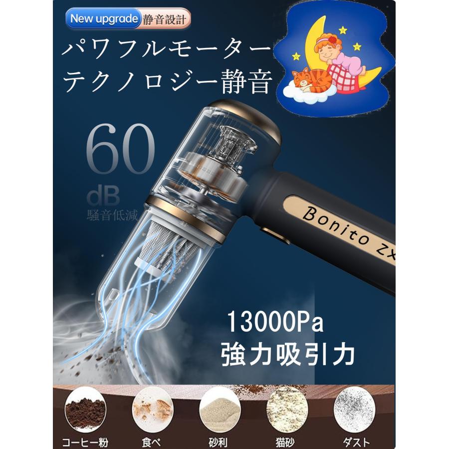 Bonito ZX ハンディクリーナー 4in1多機能掃除機 7種類の