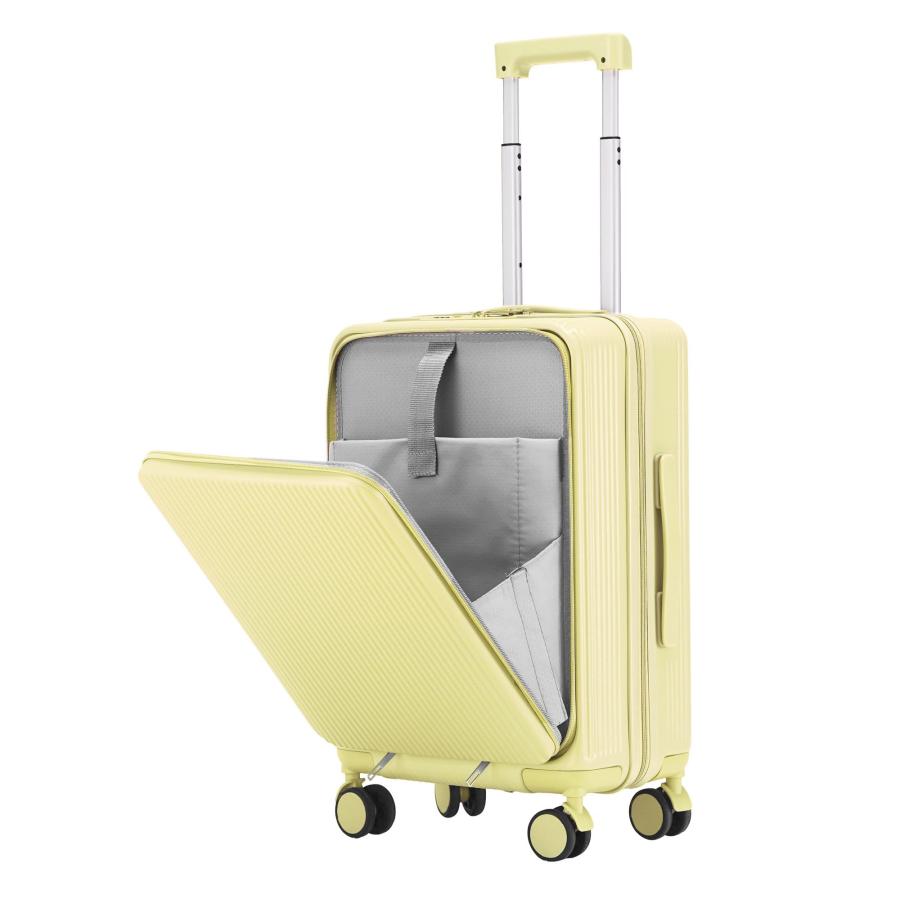 RIMUKE] 前開き スーツケース 機内持ち込み キャリーケース パソコン