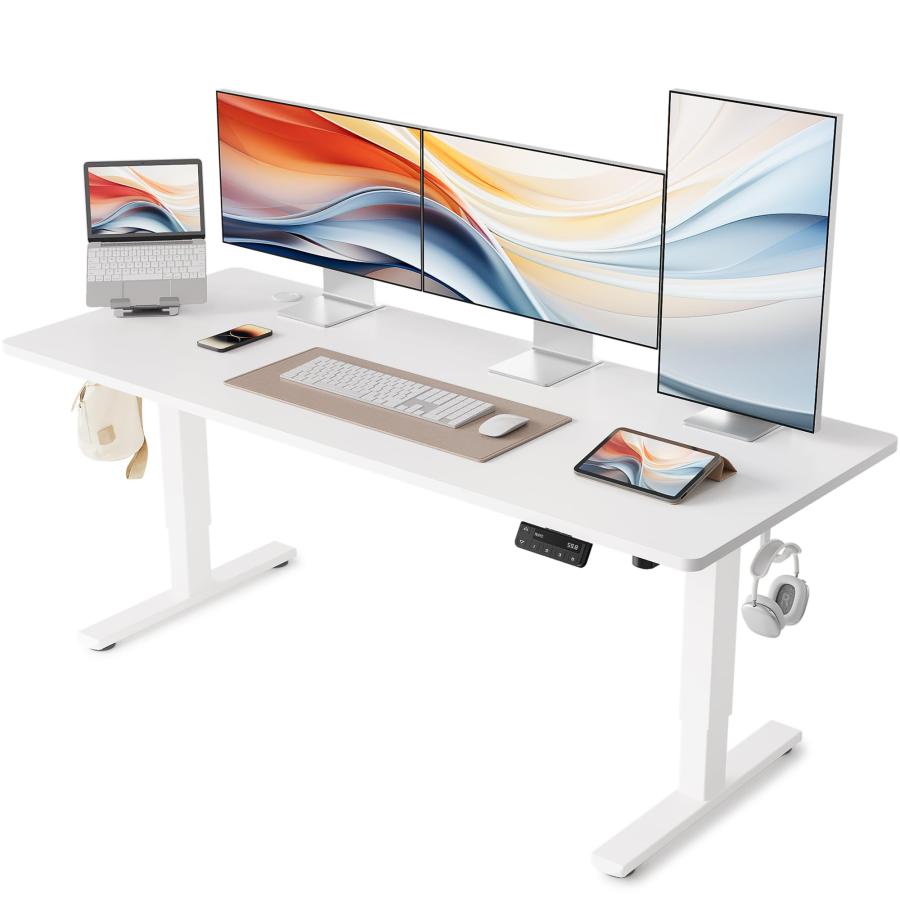 YIHAYO ローデスク 高さ46-72cm 昇降デスク 幅150cm 奥行き60cm 電動  