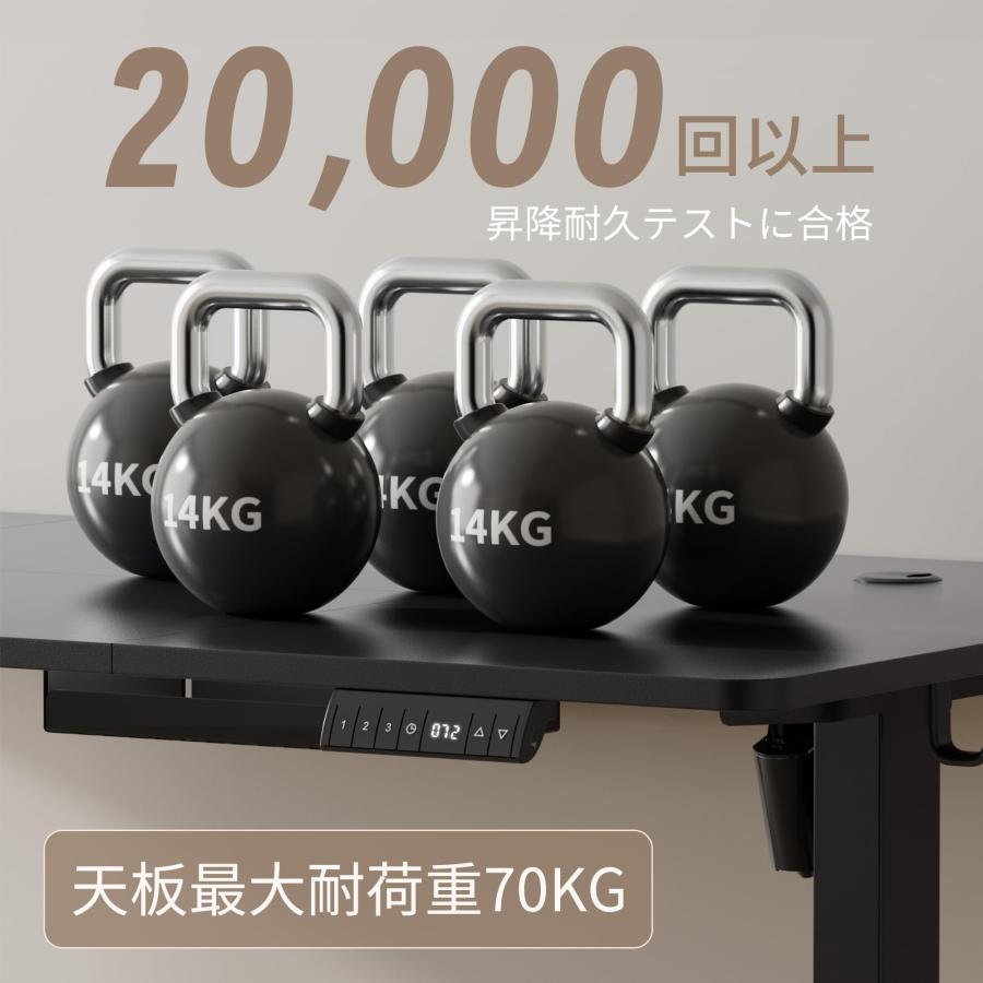Alebert 電動式 昇降式デスク 幅140*奥行70cm ブラック Amazon