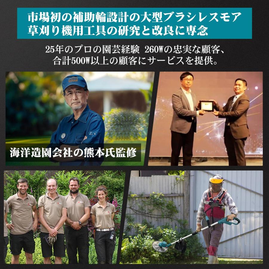 充電式草刈り機【海洋造園会社の熊本氏監修】21Vコードレス草刈機 刈刃 