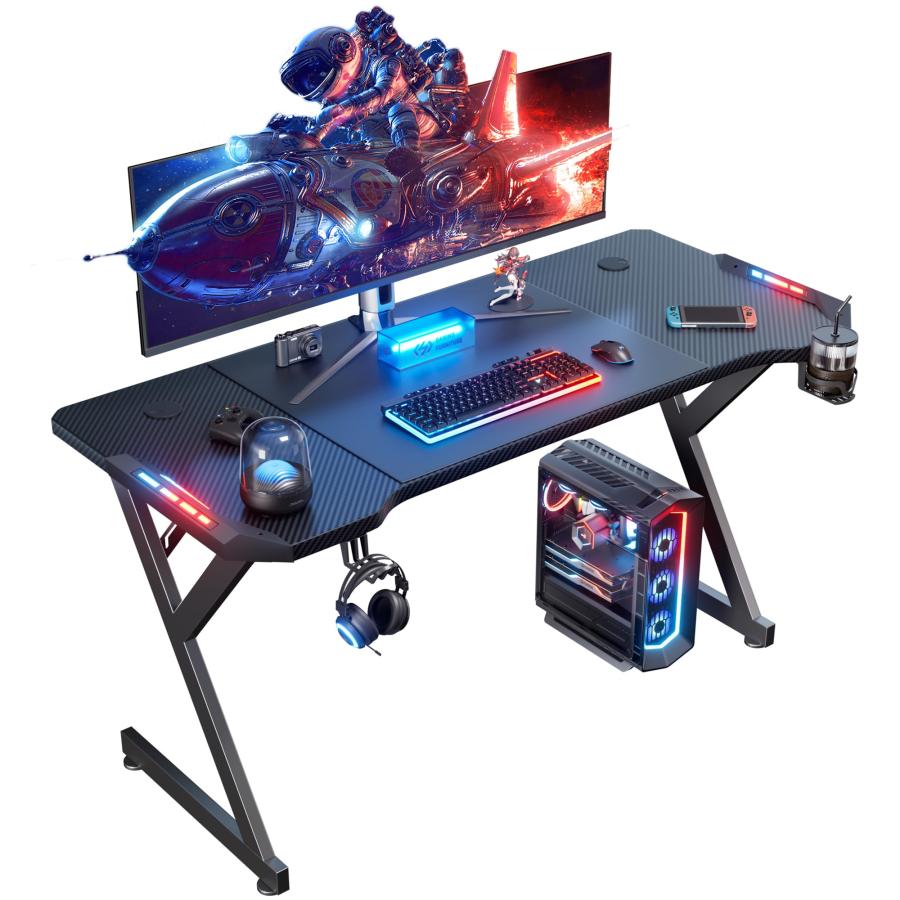 HLDIRECT ゲーミングデスク LED付き「メーカー2年保証」 幅160cm HLDIRECT ゲーミングデスク LED付き「メーカー2年保証」 幅160cm