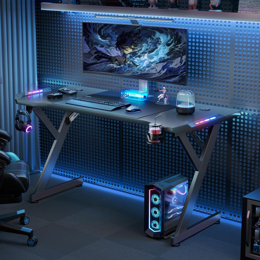 HLDIRECT ゲーミングデスク LED付き「メーカー2年保証」 幅160cm HLDIRECT ゲーミングデスク LED付き「メーカー2年保証」 幅160cm