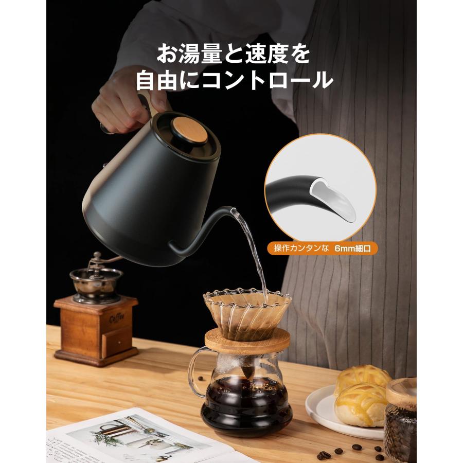 ハゴオギ (HAGOOGI) 電気ケトル 0.8L/1.0L 1200W コーヒー