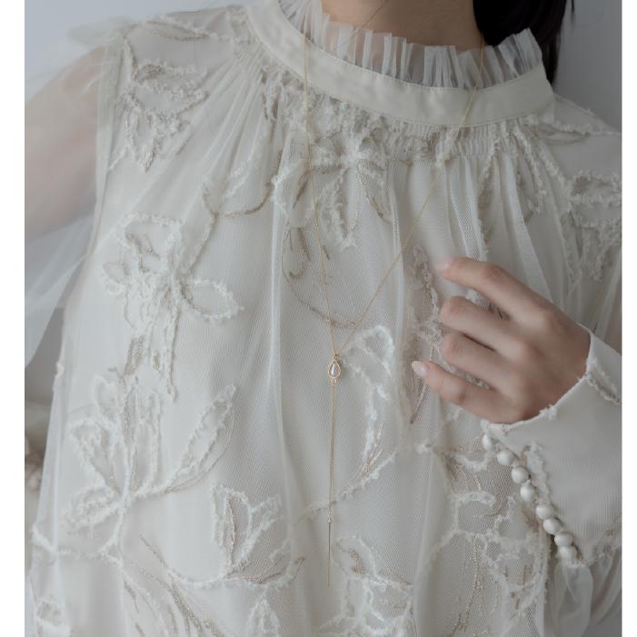 Dorry Doll 刺繍ドレス（着用写真あり）　結婚式お呼ばれ　チュールドレス Dorry Doll（ドリードール） 【 Dorry Doll 】 25280 フェザーフラワー