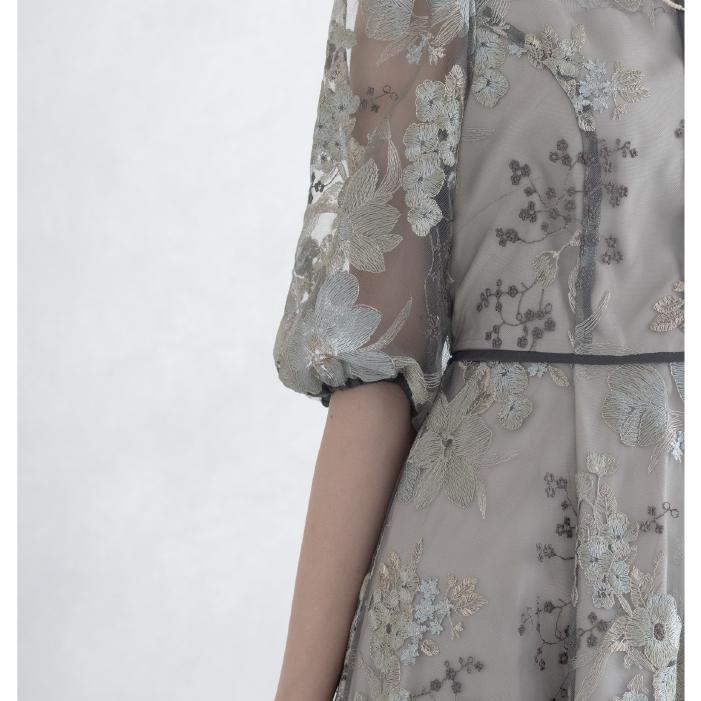 Dorry Doll パーティードレス　結婚式　ワンピース Dorry Doll ドレス フラワーエンブロイダリードレス結婚式同窓会