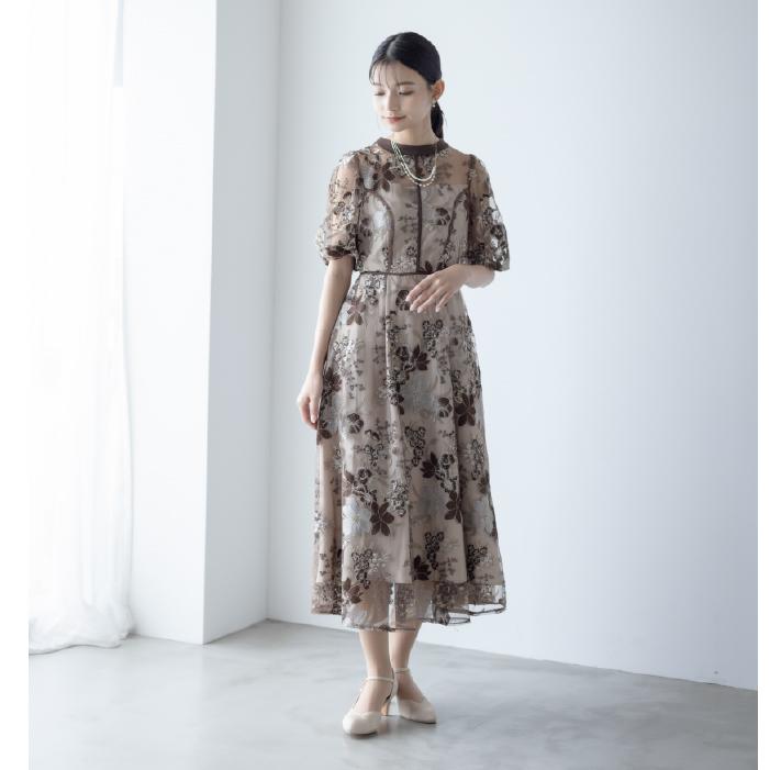 Dorry Doll パーティードレス　結婚式　ワンピース Dorry Doll ドレス フラワーエンブロイダリードレス結婚式同窓会