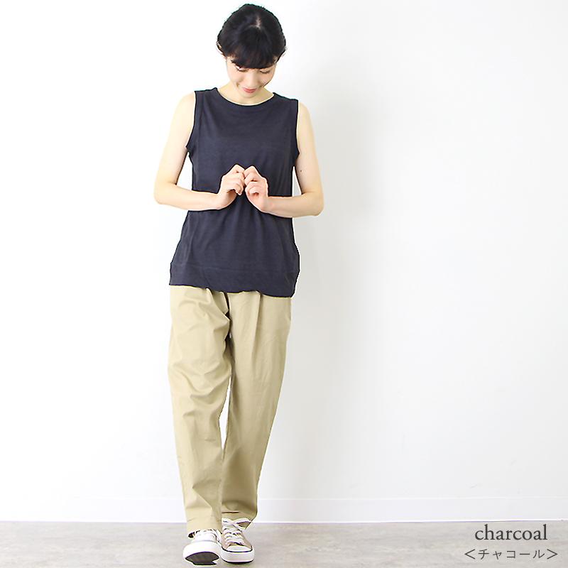 タンクトップ 綿 harmonie （アルモニ）ウォッシャブルガーゼ天竺 