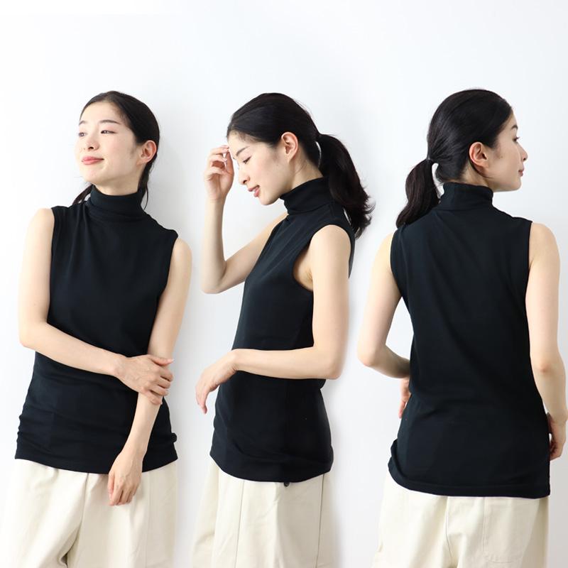 ノースリーブ タートルネック レディース 綿 harmonie-Organic Cotton-(アルモニ オーガニックコットン) ハイネック インナー タートル 綿100% 日本製 82340185｜plage-keep-it-simple｜21