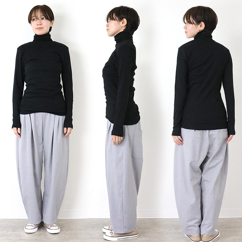 タートルネック レディース インナー 綿 ブランド 長袖 黒 白 harmonie -Organic Cotton- アルモニ オーガニック コットン タートル 8510065 日本製 綿100％｜plage-keep-it-simple｜33