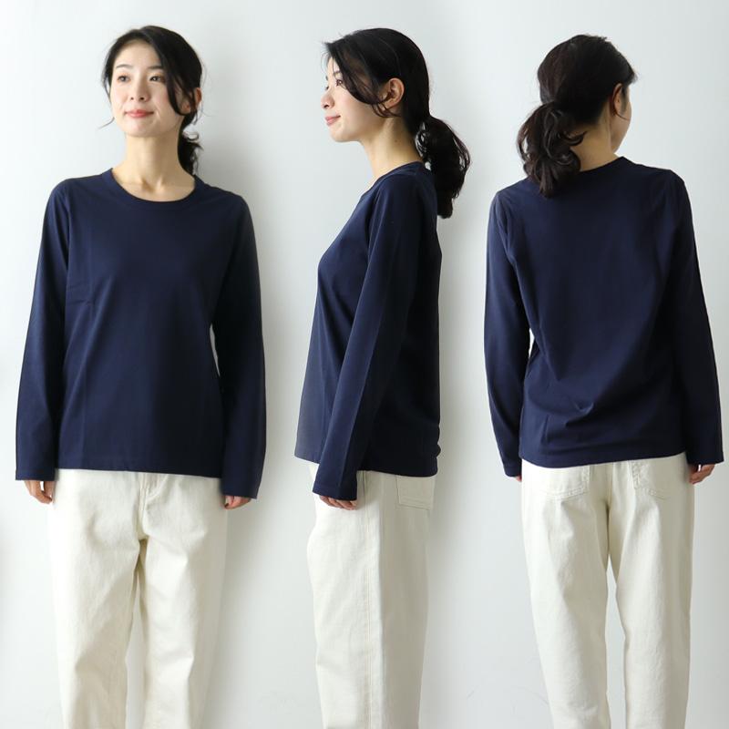 トップス長袖 Tシャツ 日本製 綿100％ アルモニ オーガニックコットン