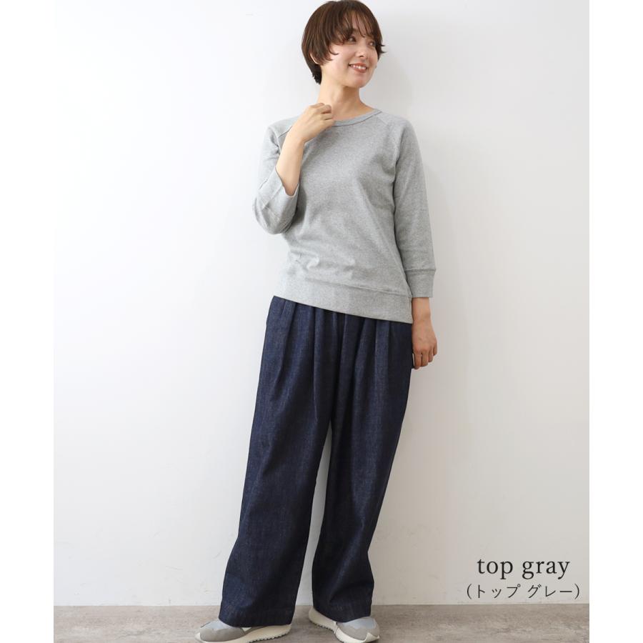七分袖 Tシャツ レディース 綿100％ 日本製 7分袖 カットソー 無地