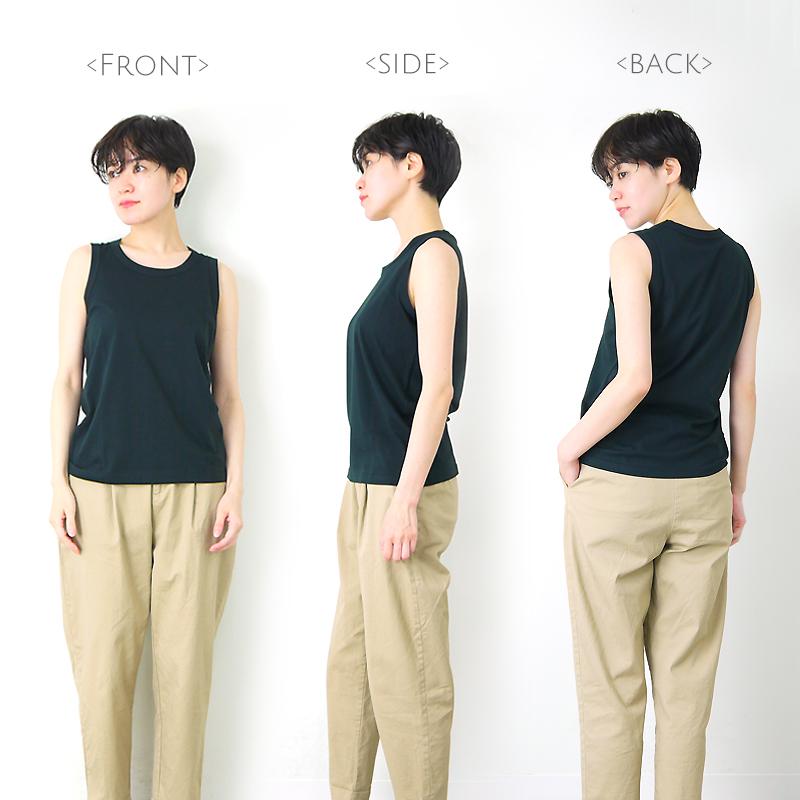 美品 MADISONBLUE クルーネックタンクトップ 白 コットン 日本製 S moment+ タンクトップ ノースリーブ 「累計販売枚数1万枚突破