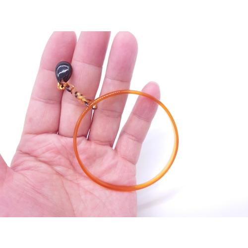 本べっ甲 イヤリング 輪っか しずく型 黒べっ甲 ぶら下げ ゴージャス 存在感 リーズナブル 一点もの  (E-107)の画像