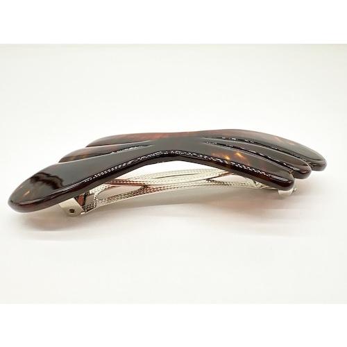 本べっ甲髪留め   (KE-057) 赤甲 バレッタ 髪留め 赤トロ 和装 洋装 上品 希少の画像