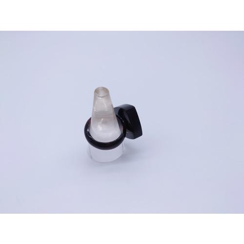 本べっ甲 蒔絵 金箔 赤 黒 マット仕上げ モダンリング 存在感 オーガニック素材 深み 丁寧 (Ma-011)の画像