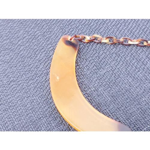 本べっ甲 ネックレス 希少 べっ甲製品 格安  厚み  ボリューム 上品 フォーマル 新品  (N-153)の画像