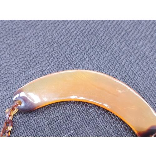 本べっ甲 ネックレス 希少 べっ甲製品 格安  厚み  ボリューム 上品 フォーマル 新品  (N-153)の画像