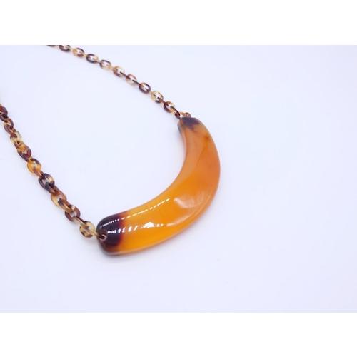 本べっ甲 ネックレス 希少 べっ甲製品 格安  厚み  ボリューム 上品 フォーマル 新品  (N-153)の画像