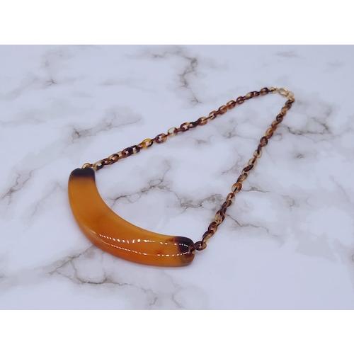 本べっ甲 ネックレス 希少 べっ甲製品 格安  厚み  ボリューム 上品 フォーマル 新品  (N-153)の画像
