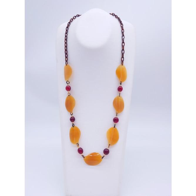 本鼈甲ロングネックレス鼈甲ネックレス白鼈甲ネックレス天然琥珀飴色鼈甲